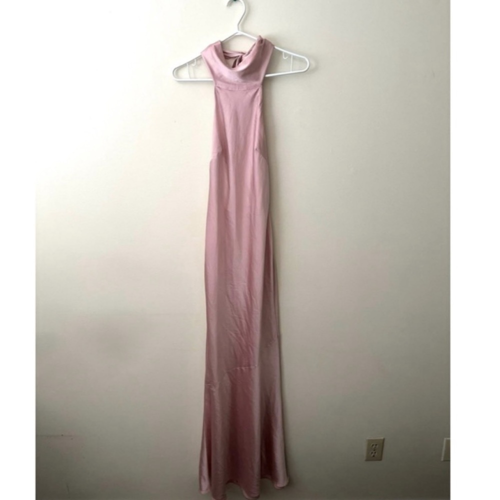 Revolve Lovers and Friends pink satin long dress - XS
